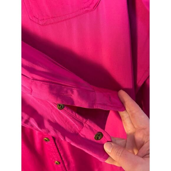 Lauren Ralph Lauren women’s shirt, dress, pink satin lung sleeve, romantic - Picture 3 of 9